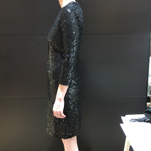 SOLD!!!NWOT! Tory Burch Sequin Midi Dress w/ 3/4 Sleeves. - Picture 3 of 7